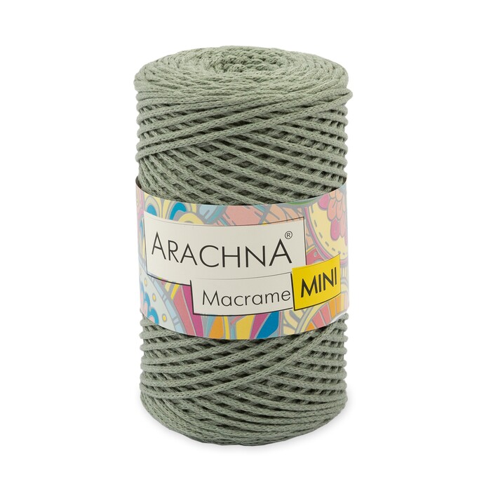 Шнур Arachna "Macrame MINI" 45 св.хаки 80% хлопок, 20% полиэстер 250 гр 200 м